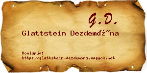 Glattstein Dezdemóna névjegykártya